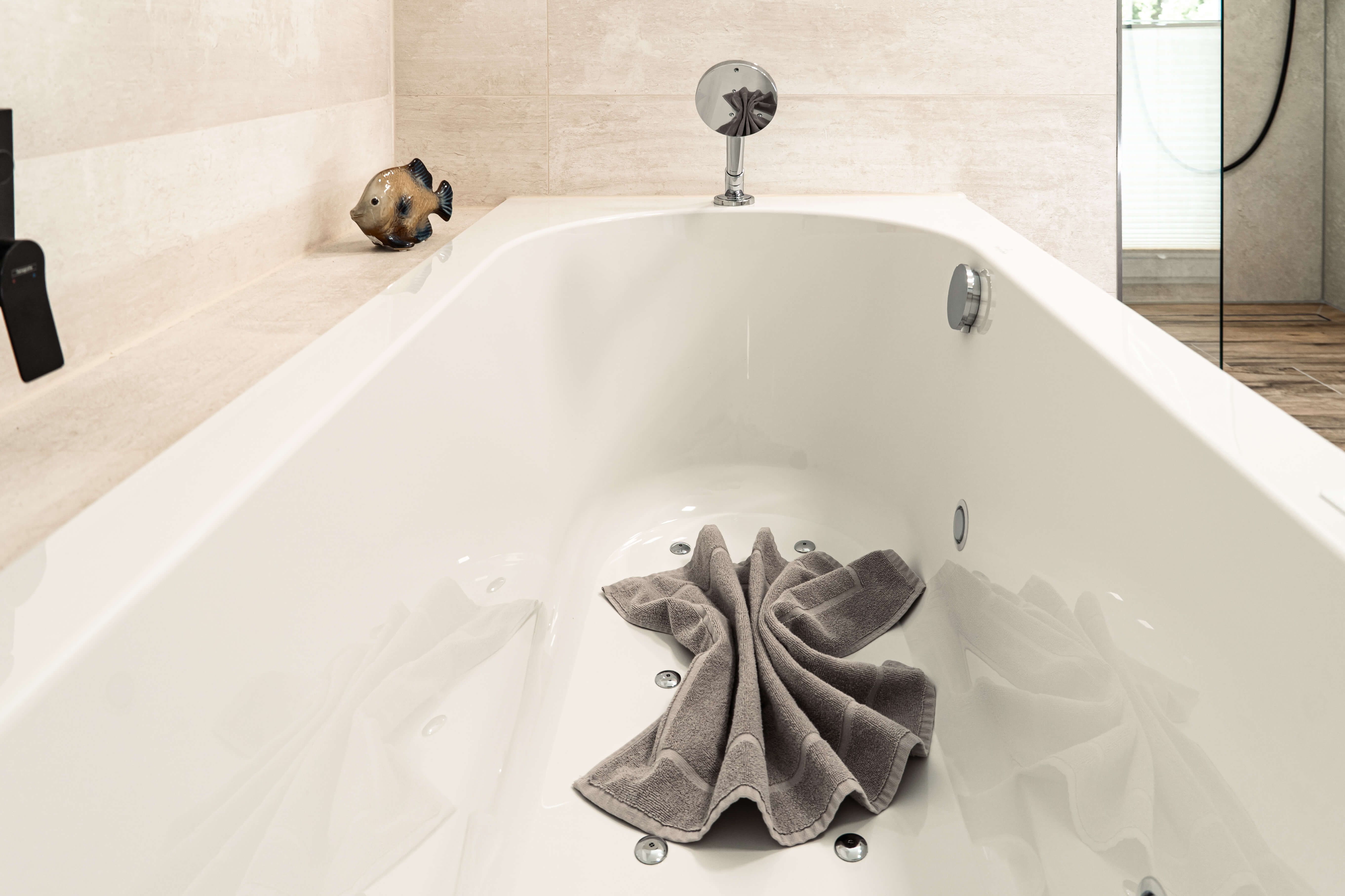 Badezimmer 1 mit Whirlpool